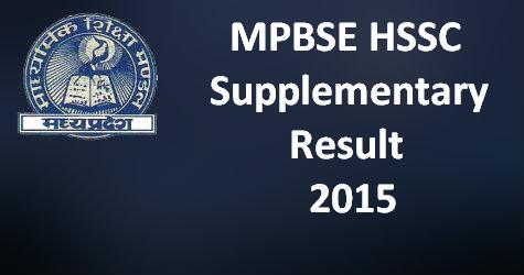 MPBSE HSSC Supply Result 2015
