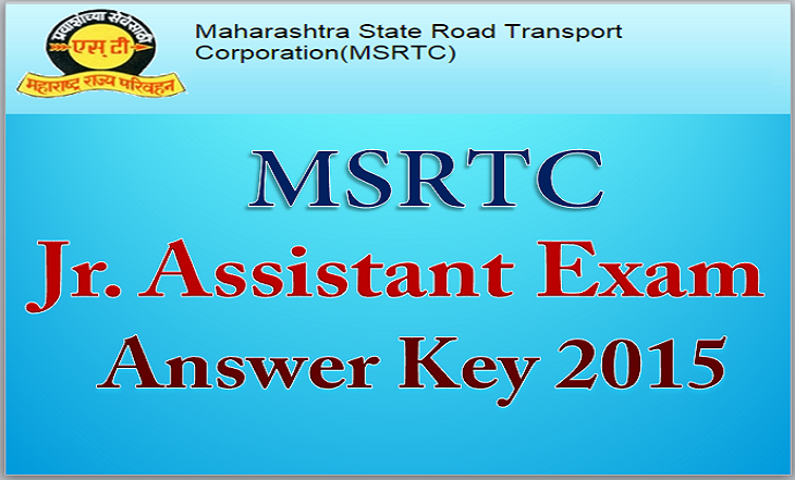 MSRTC Junior Assistant Answer Key 2015