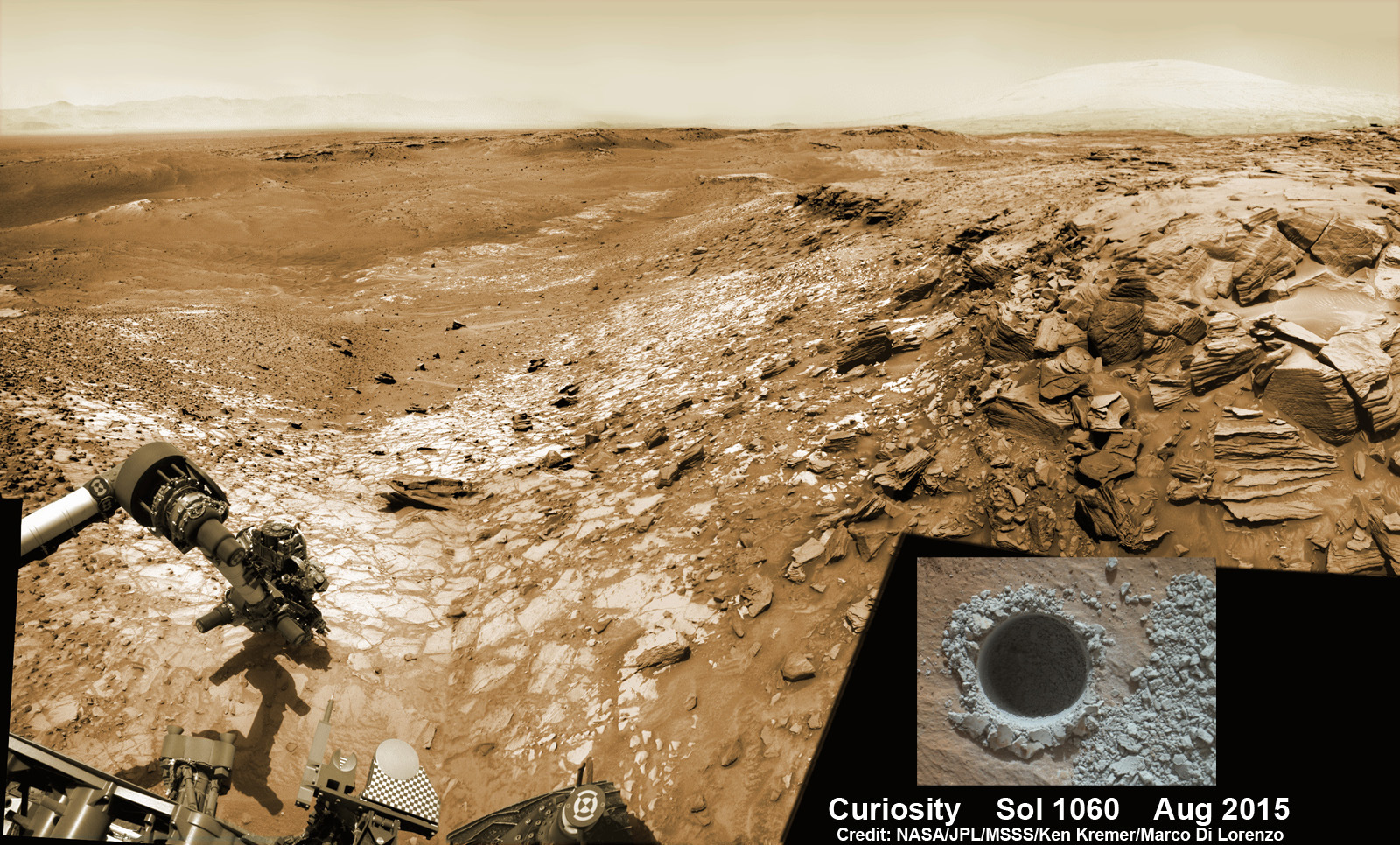 Mars Curiosity Rover testing soil