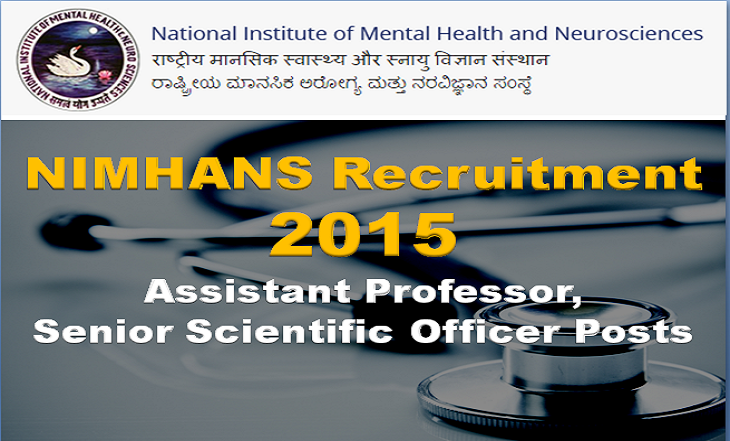 NIMHANS Recruitment 2015