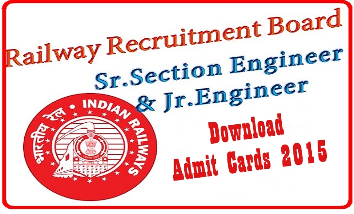 RRB Sr.Section-Engineer-and-Jr.Engineer admit cards 