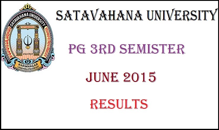 Satavahana University PG 3rd Semister Results