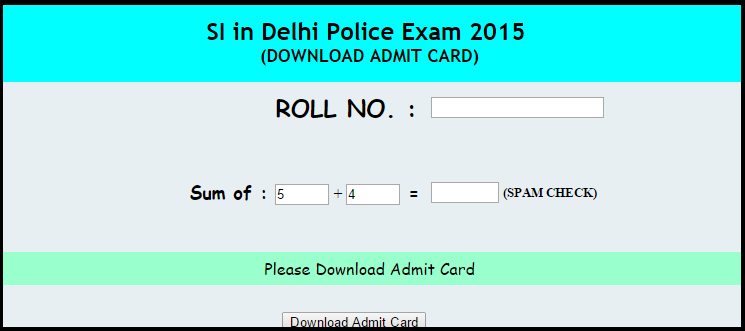 SSC CISF Paper II Admit Card 2015 Released : Download Here @ www.sscer.org