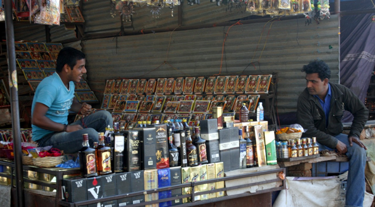 Kal bhairav Temple - Liquor selling shops