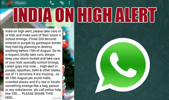 viral whatsapp message about terror attack before independence day