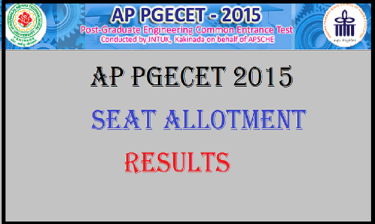 AP PGECET Seat Allotment Order 2015: Check Here