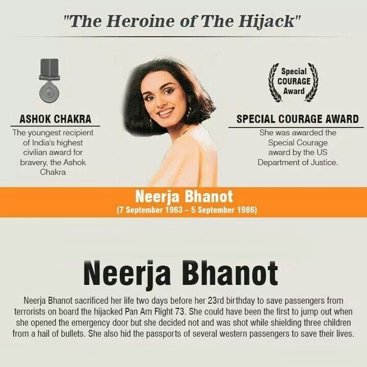 neeraja bhanot pan am flight attendantt