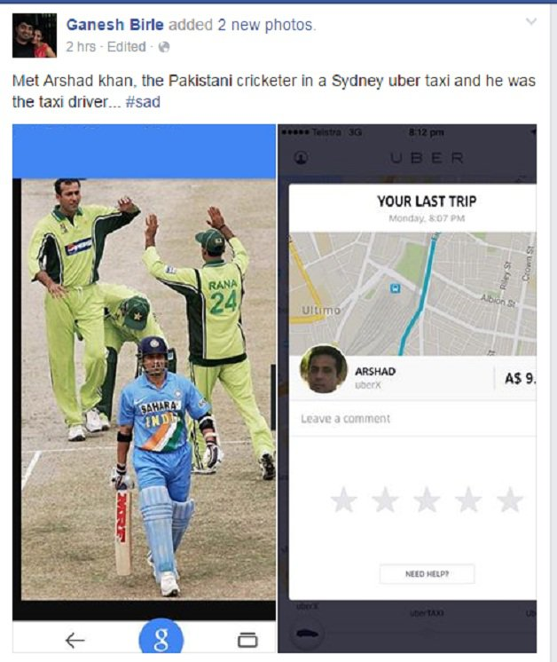 Cricket: Former Pakistan Player Arshad Khan Seen Driving Taxi In Sydney, Australia