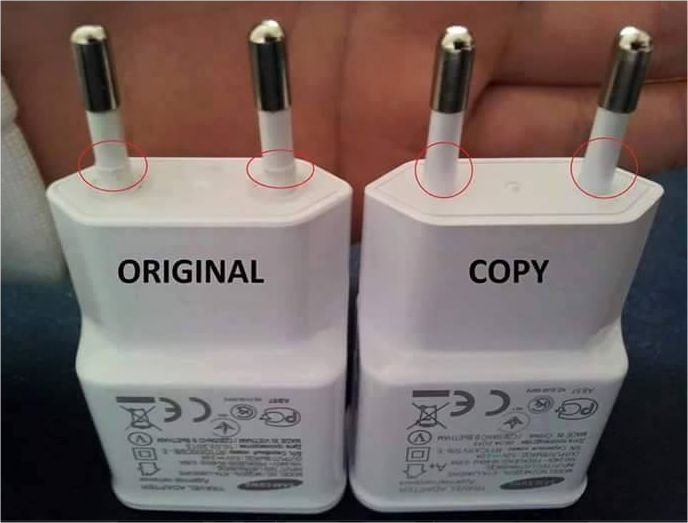 Difference between Original and Copy chargers