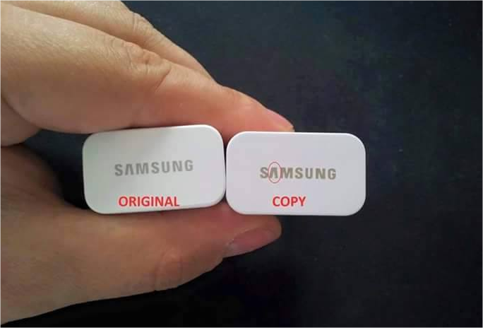 Samsung charger - Difference between Original and Copy