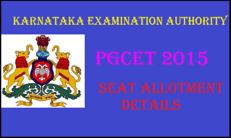 KEA PGCET 2015 Seat Allotment Details: Check Here