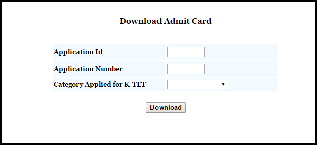 Kerala TET Admit Card 2015 Released: Download Here