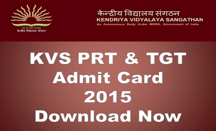 KVS PRT TGT Admit Card 2015