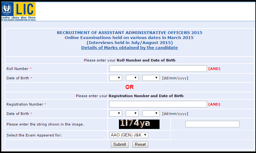 LIC AAO (Generalist and Charted Accountant) Marks 2015 Released: Check here
