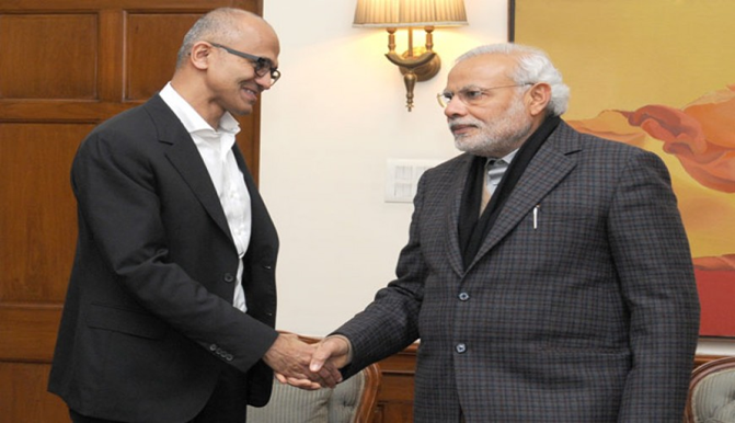 Microsoft CEO Satya Nadella Shares with PM Modi a 'Haunting Image' From Childhood
