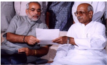 Modi Just Before Resigning As The CM Of Gujarat In 2002
