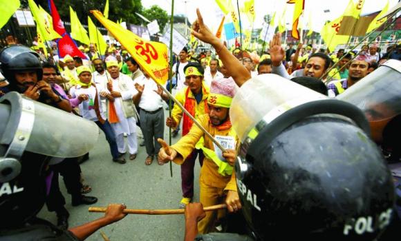 pro hindu groups protest in nepal