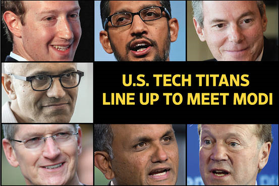 High-Tech Heavy Hitters Are Meeting With Modi in Silicon Valley