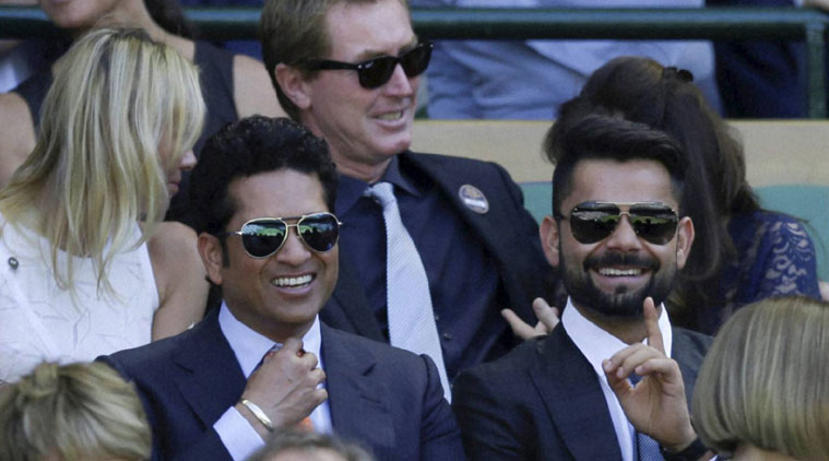 sachin tendulkar and virat kohli at Wimbledon 