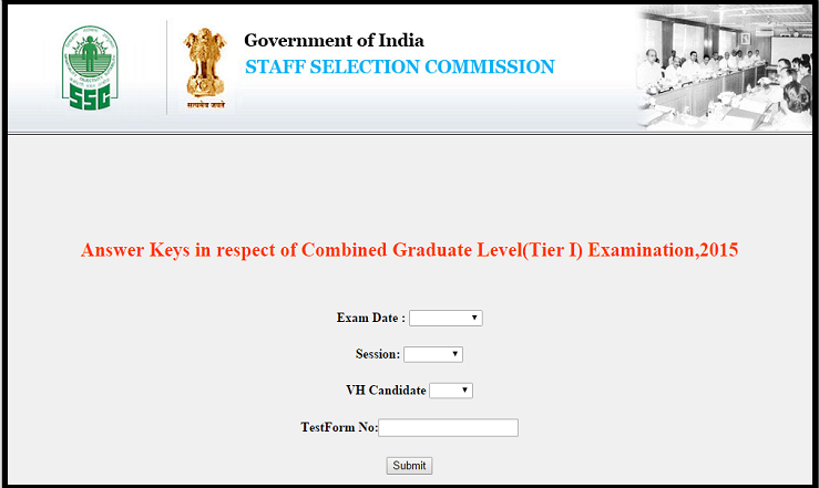 SSC CGL Tier-1 Official Answer Key Released: Download Here