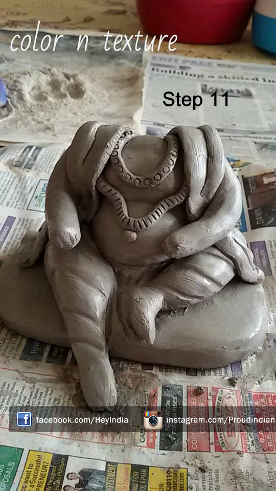 how to prepare ganesh idol with clay