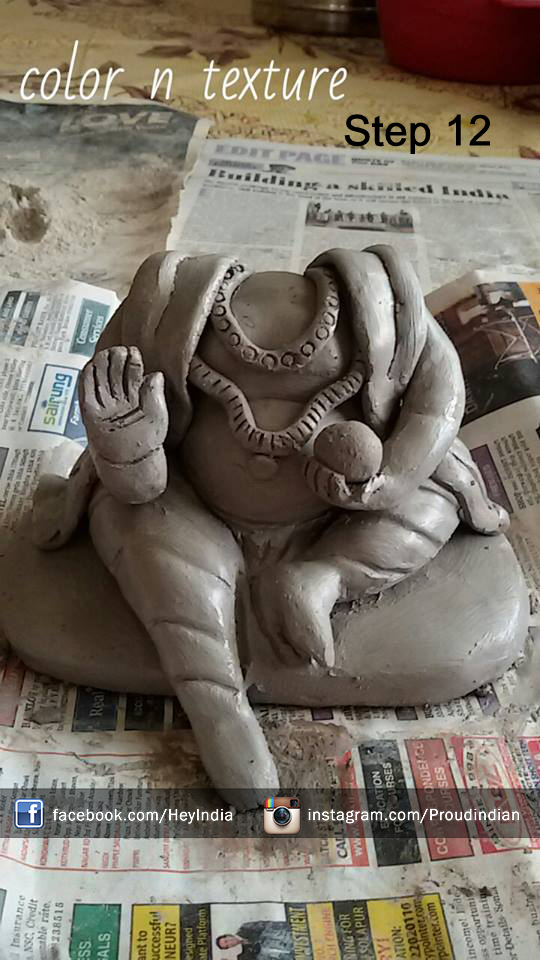how to prepare eco friendly ganesh idol with clay