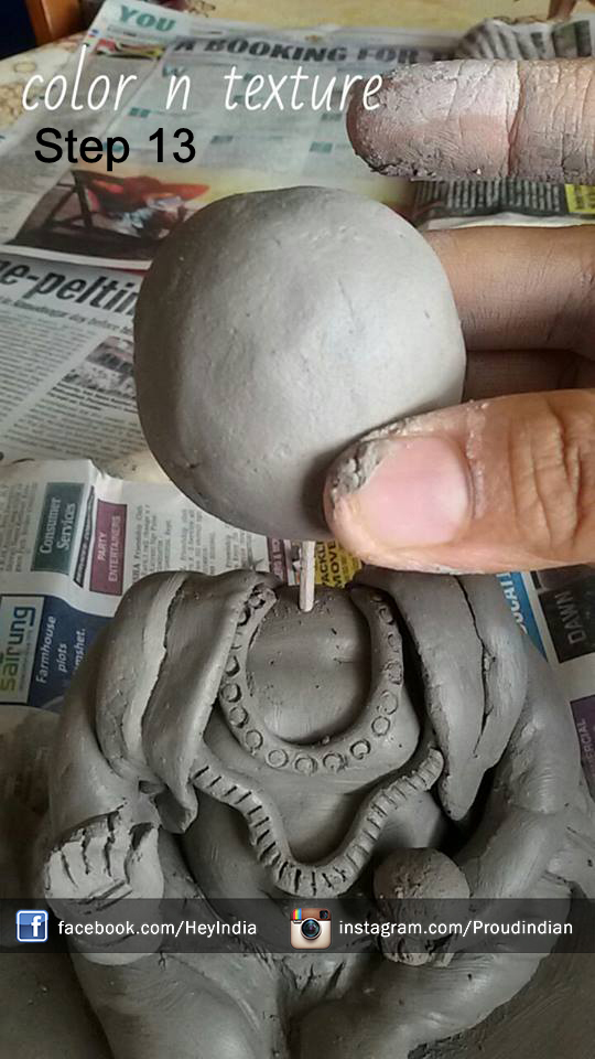 making ecofriendly ganesh idol with clay at home