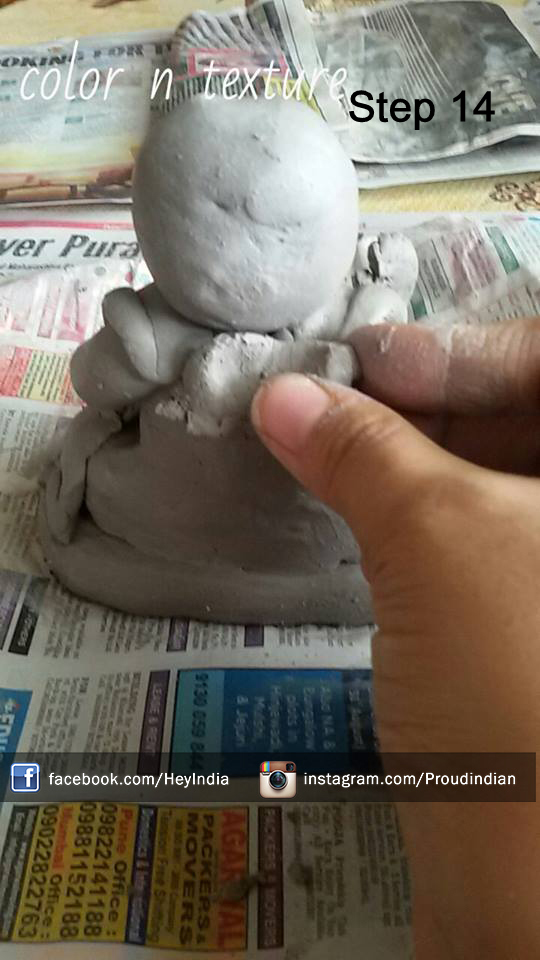 simple steps to make eco-friendly Ganesh idol with Natural Clay 