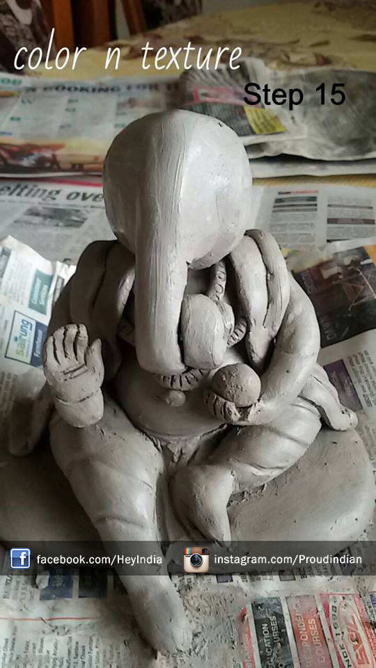 how to make ganesh idol at home with natural clay