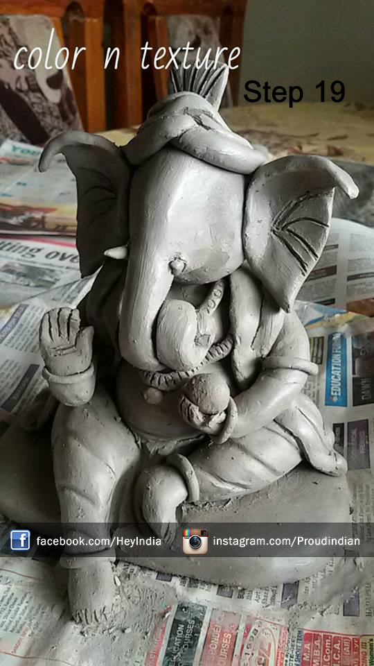 how to make ganesh idol with flour