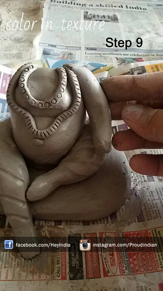 ganesh idol making with clay