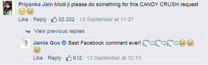 comments on Mark Zuckerberg facebook profile