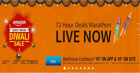 Amazon Great Indian Diwali Sale - Huge Discounts On Smartphones, Electronics And Fashion