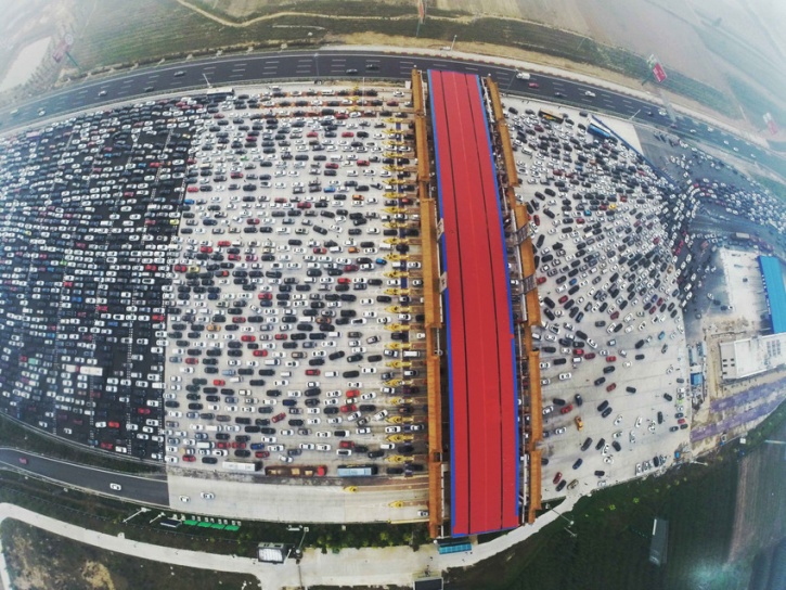 Traffic jam in China