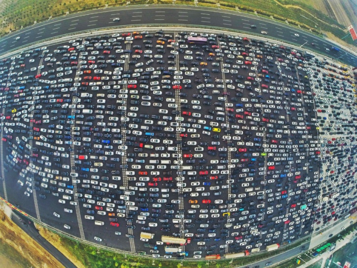 50 lane highway got stuck in traffic jam in China