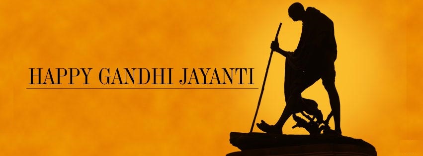 Happy Gandhi Jayanthi 2015 facebook cover photo