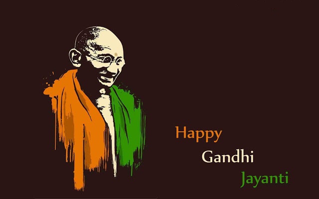 Happy Gandhi Jayanthi FB profile Picture