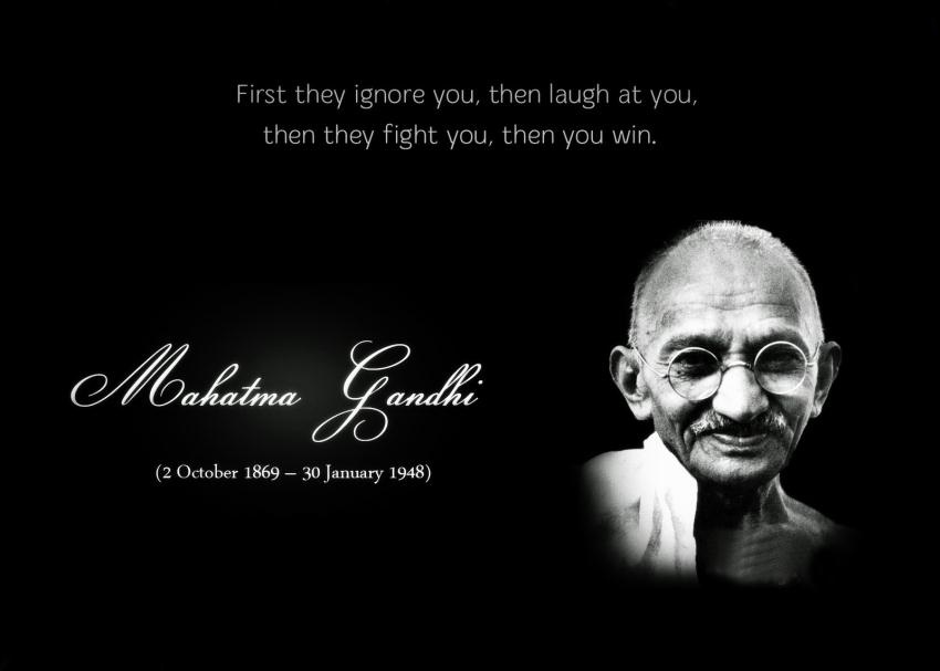 Inspiring quotes of Mahatma Gandhi with Image