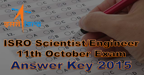 ISRO SE Answer key October 2015