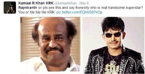 KRK tweet about Rajinikanth