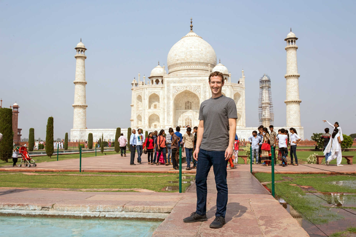 Mark Zuckerberg at Taj Mahal