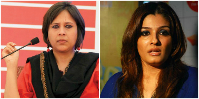 Raveena-tandon-Barkha-Dutt twitter war