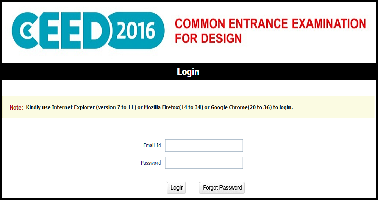 CEED Admit Card 2016 Released: Download Common Entrance Examination for Design Admit Card/Hall Ticket