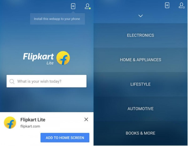Flipkart Lite - New Mobile Website
