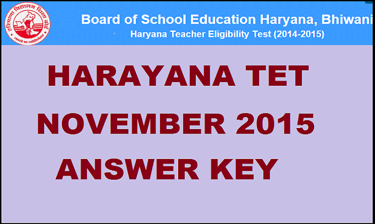 HTET Answer Key 2015: Check Haryana TET 14th November Answer Key Here