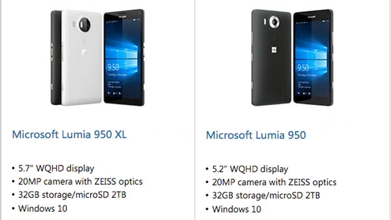 microsoft_lumia_950_950_xl specs and features 