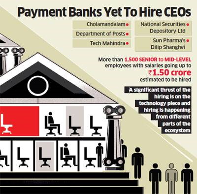 Payment Banks yet to hire CEOs
