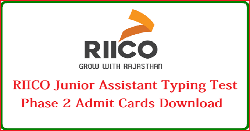 RIICO-Junior-Assistant-typing test admit card