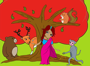 Sita in forest