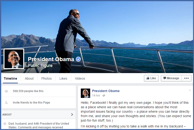 US President Barack Obama Launches His Own Facebook Page1